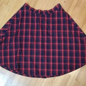 Eloquii plaid circle skirt sz 18